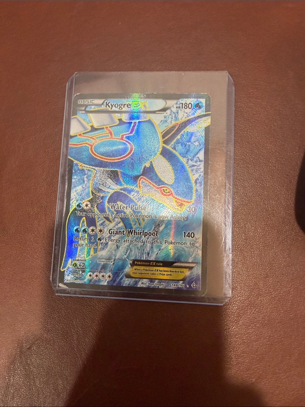 Kyogre EX Holo Pokémon Card - Blue Collectible Trading Card